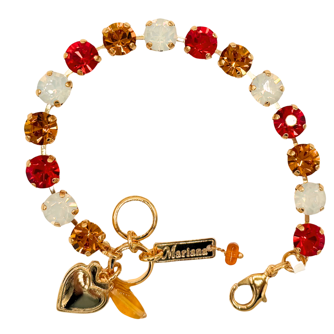 Mariana Football  Bracelet  With Amber on Gold