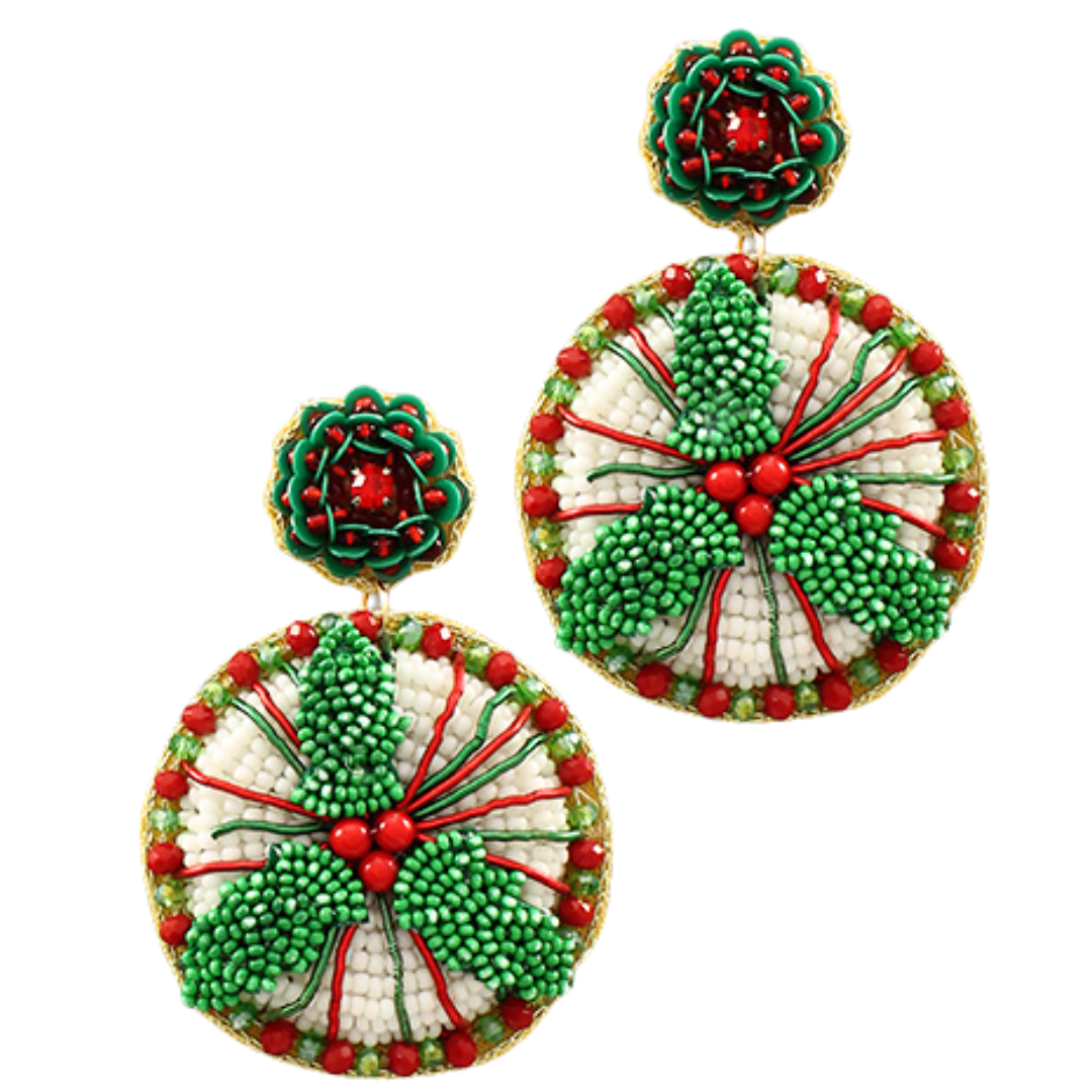 Holly Beaded Earrings