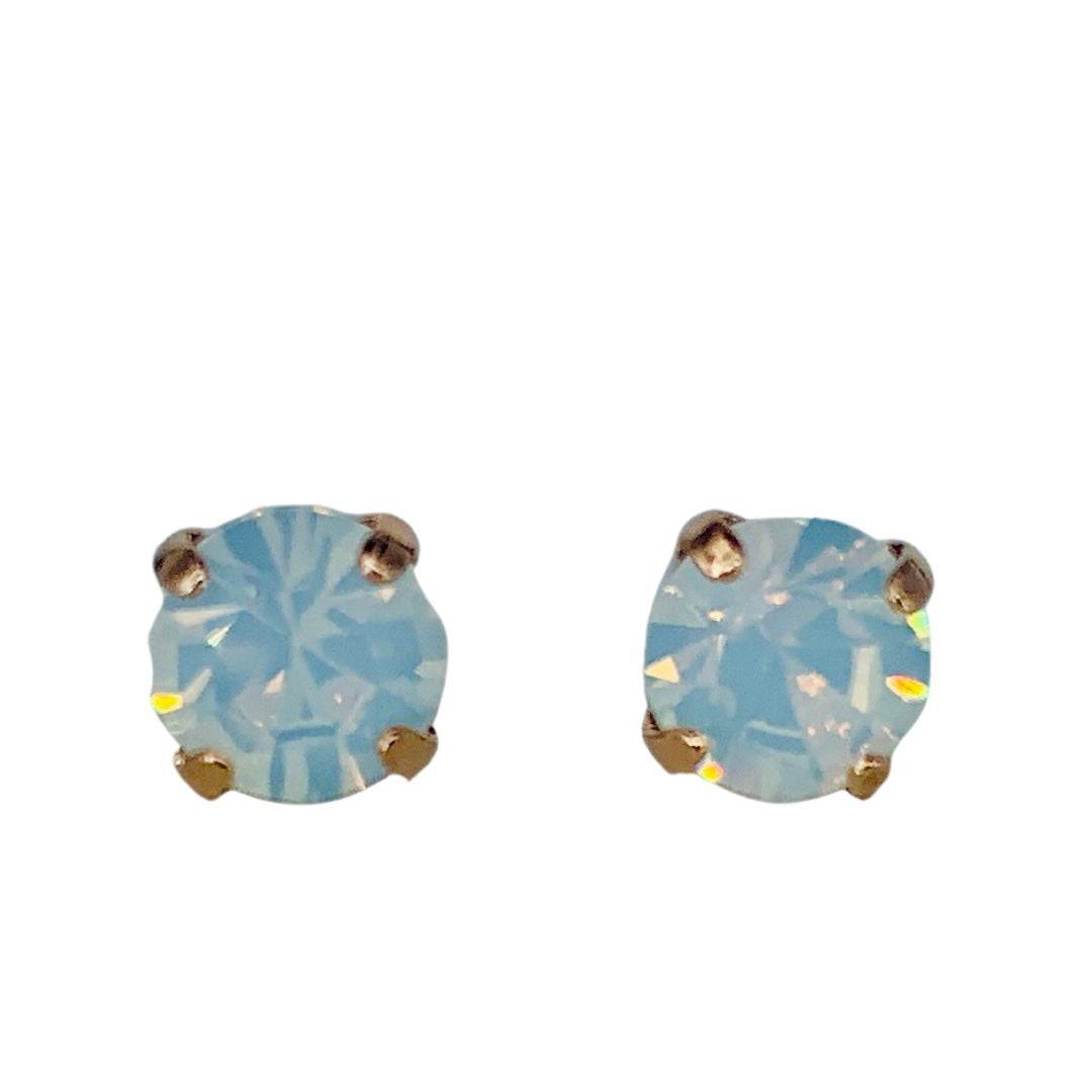 Mariana Stud Earring Milky White on Rose Gold POST