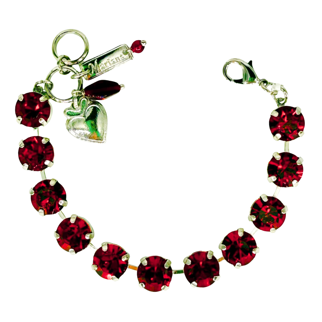 Mariana Deep Bracelet Deep Red on Rhodium Main image