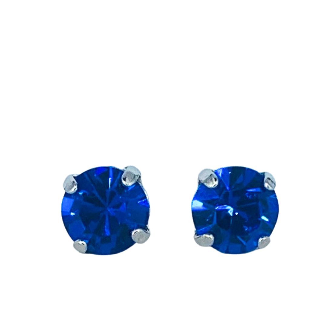 Mariana Stud Earring Bright Blue on Rhodium POST