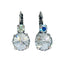 Mariana Large Rivoli Double Drop Earrings Clear/AB on Silver