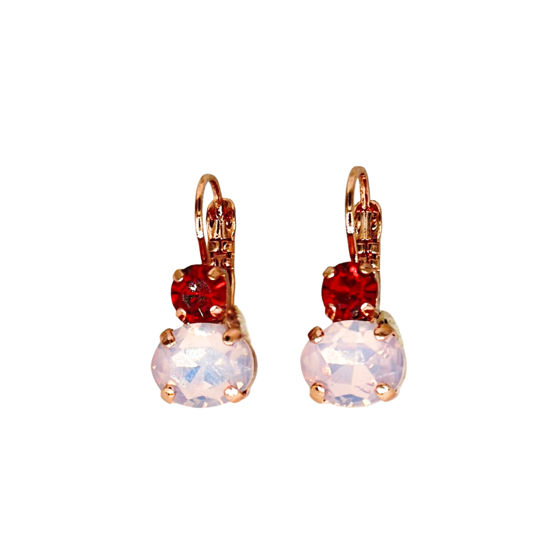Mariana Double Drop Oval Earrings in True Romance on Gold Main image