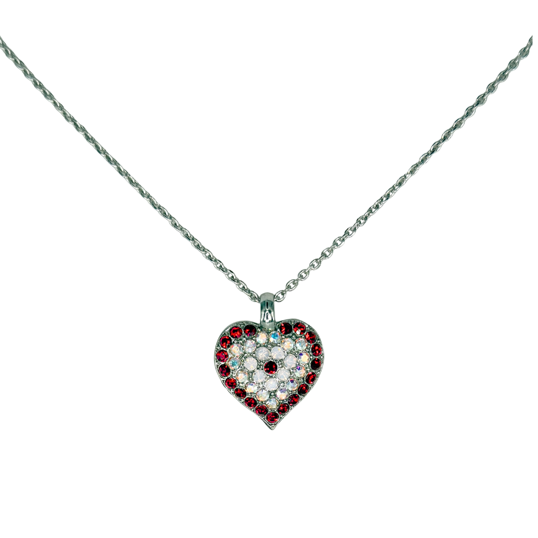 Mariana Embellished Heart Pendant in  Romance on Rhodium Main image