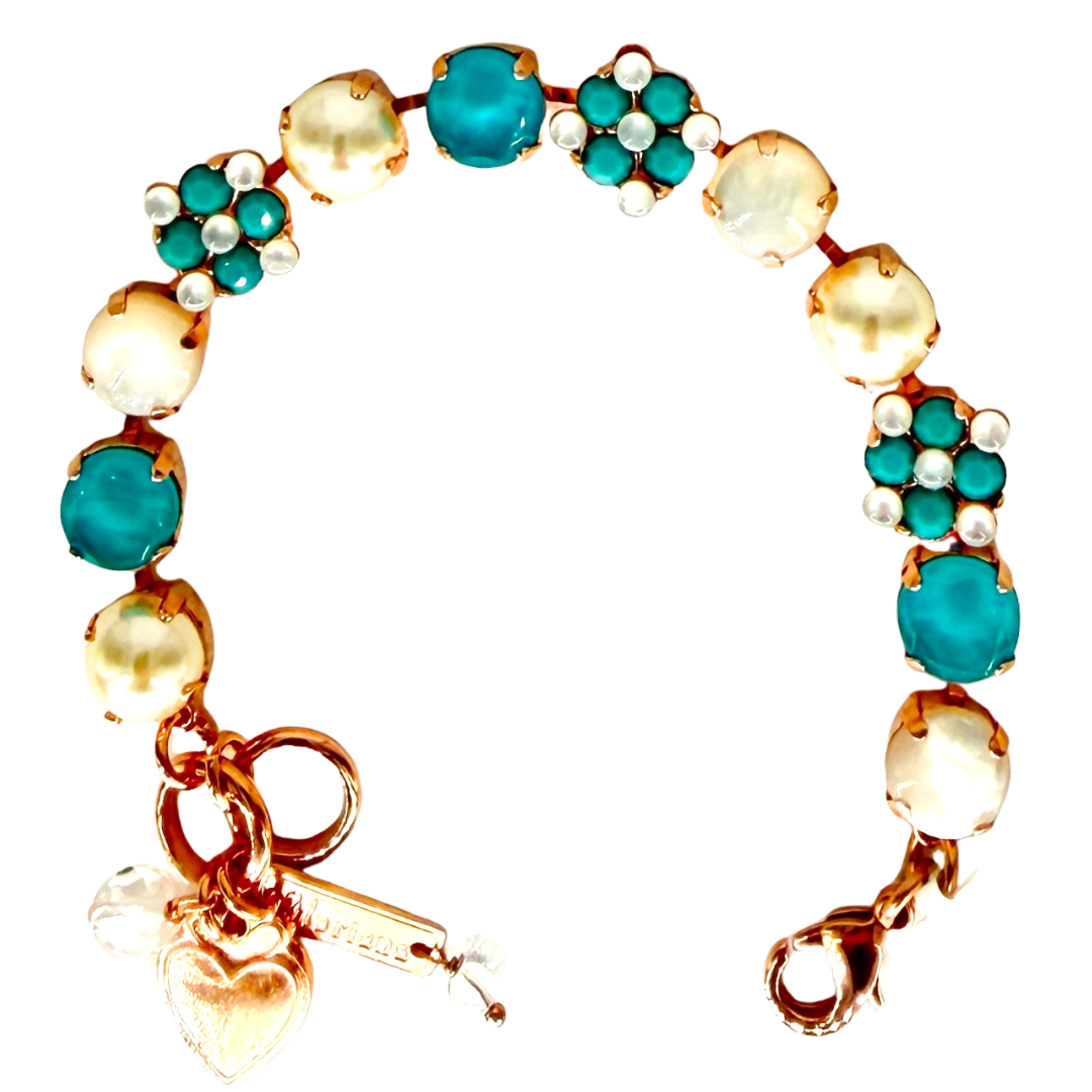 Mariana Quatrefoil Cluster Bracelet Aegean Coast on Rose Gold