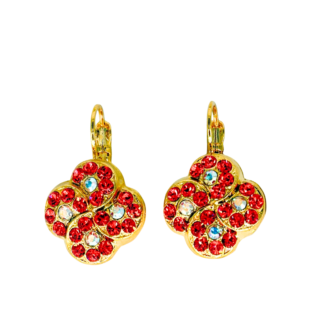 Mariana Quatrefoil Earring Sunset Drive on Gold Main image