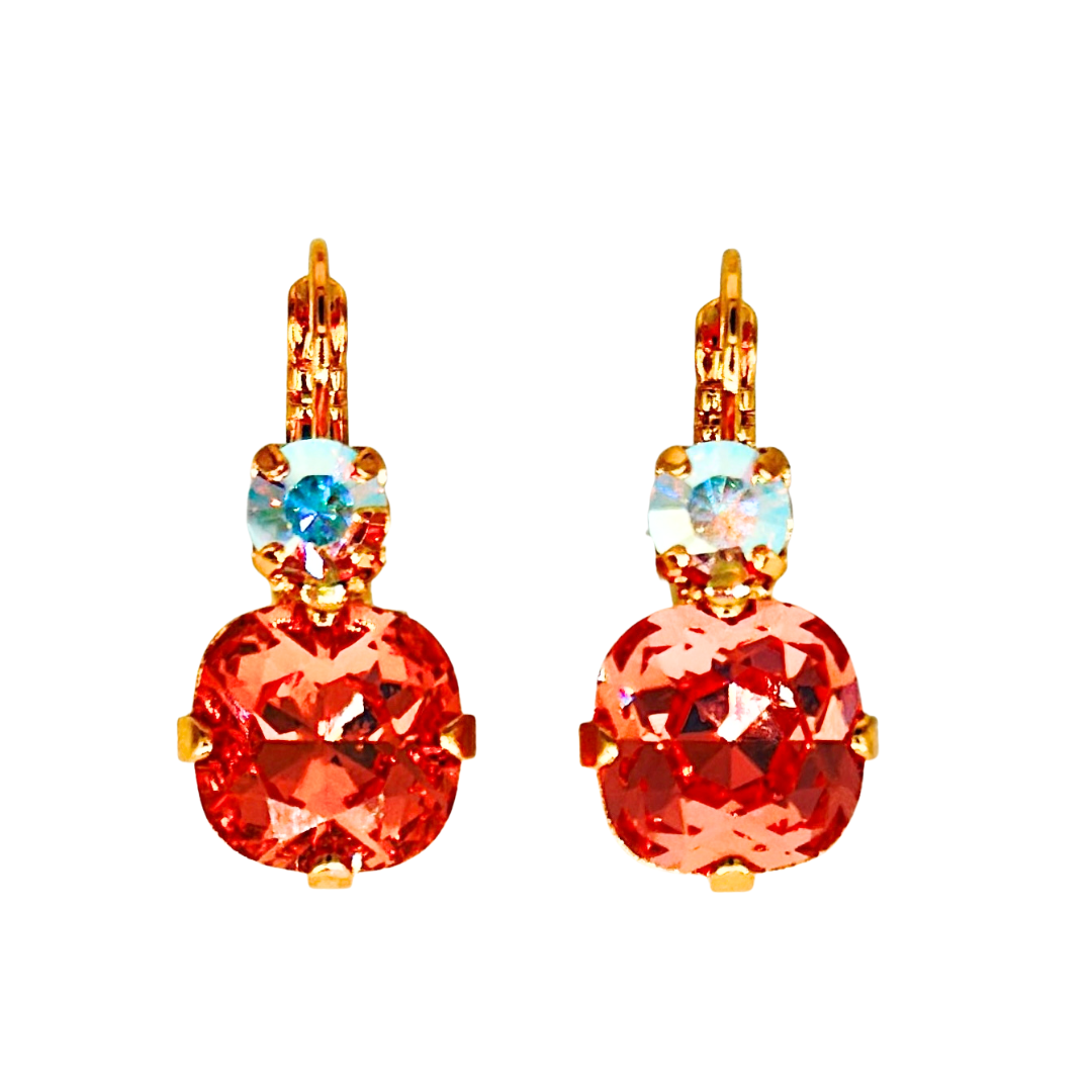 Mariana Round Over Square Earring Sunset Drive on Gold Main image