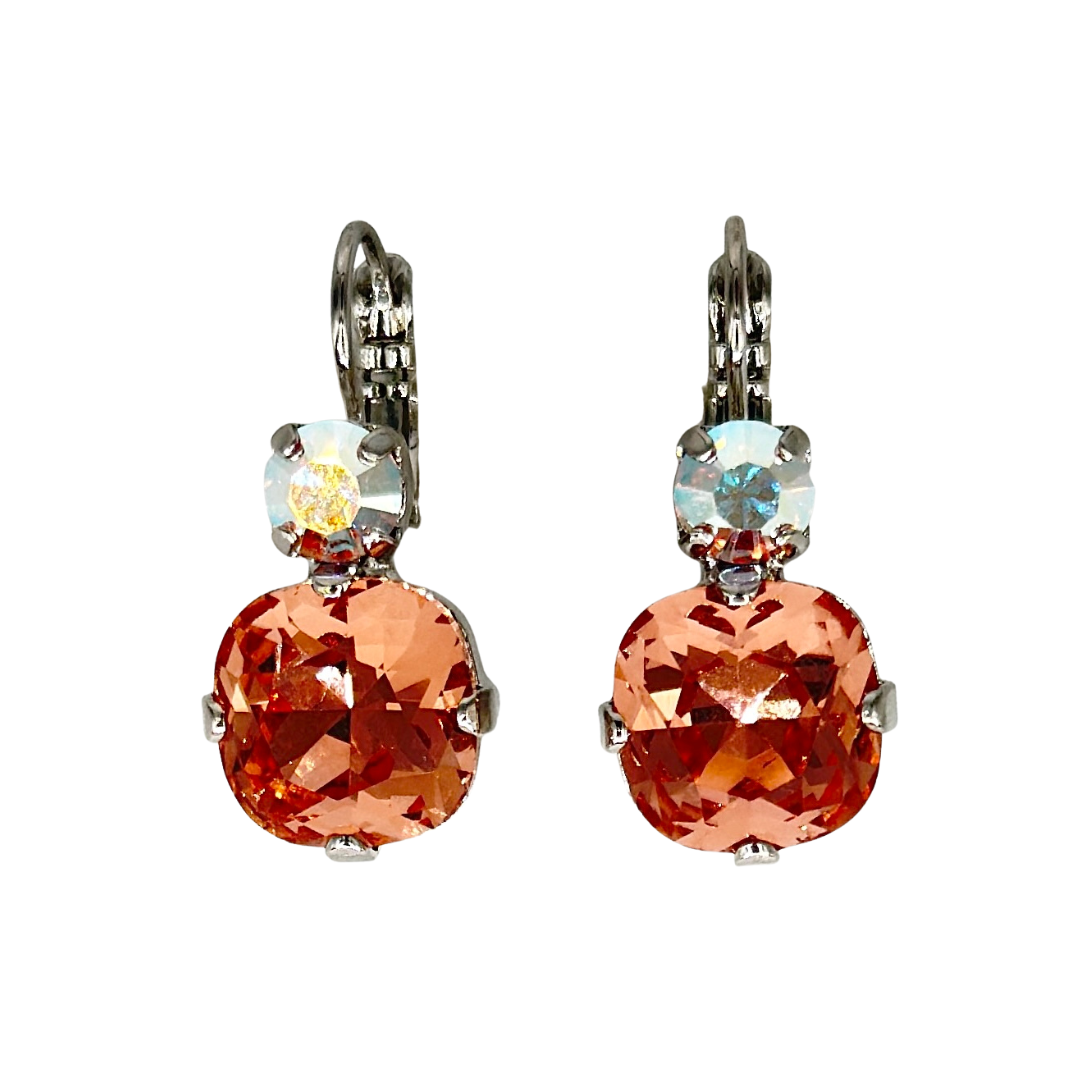 Mariana Round Over Square Earring Sunset Drive on Rhodium