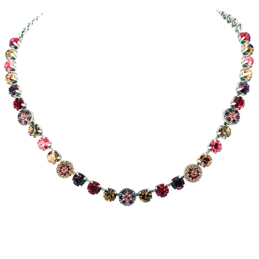Mariana Pave Necklace Bonfire on Rhodium Main image