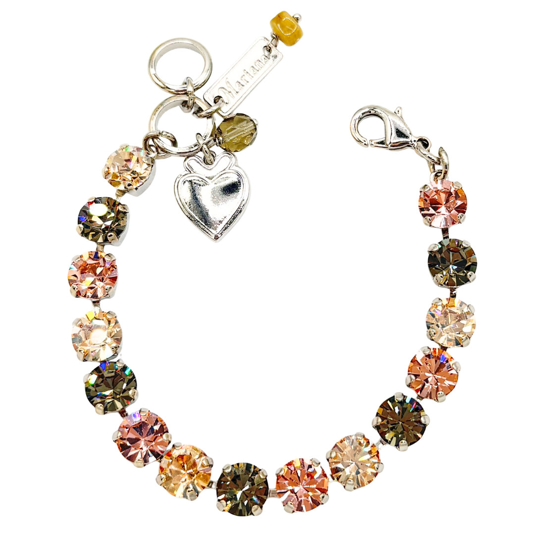 Mariana Bracelet Plain Champagne Kisses on Rhodium