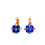 Mariana Diamond Shaped Cluster Earrings in Royal Blue on Gold