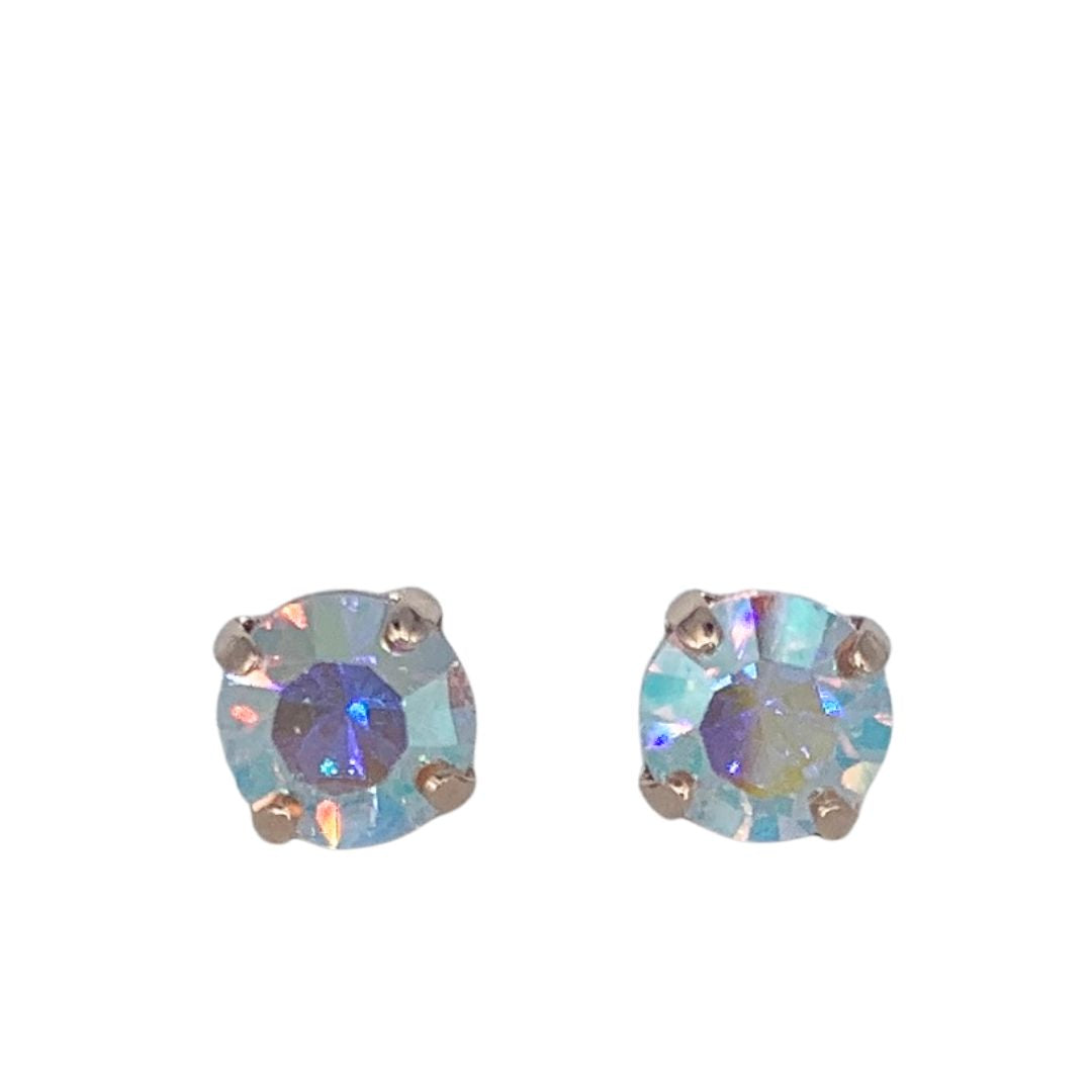 Mariana Stud Earring Clear AB on Rose Gold POST