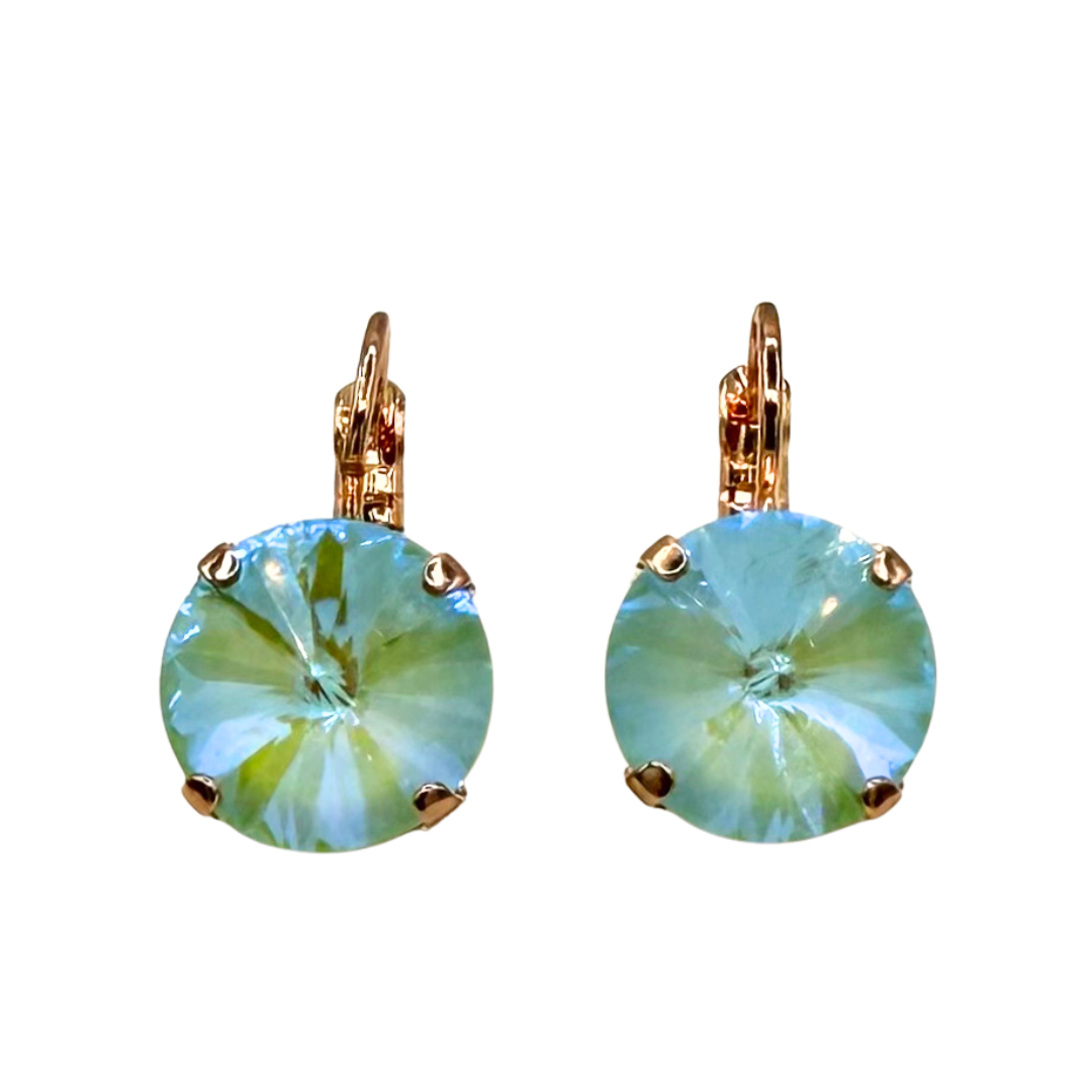 Mariana Earring Large Rivoli Sunkissed Peridot on Rose Gold Main image