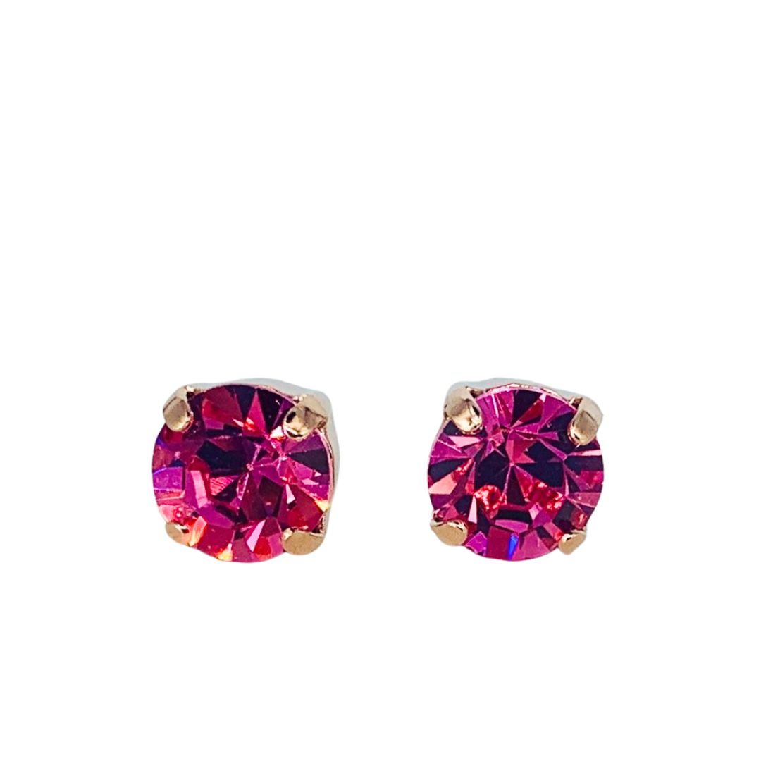 Mariana Stud Earring Rose Pink on Rose Gold POST