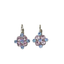 Mariana Diamond Shaped Cluster Earrings in Lavender Fields on Rhodium