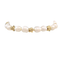 White Freshwater  Pearls Stretch Bracelet With Gold Stars