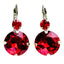 Mariana Large Earrings Deep Red on Rhodium