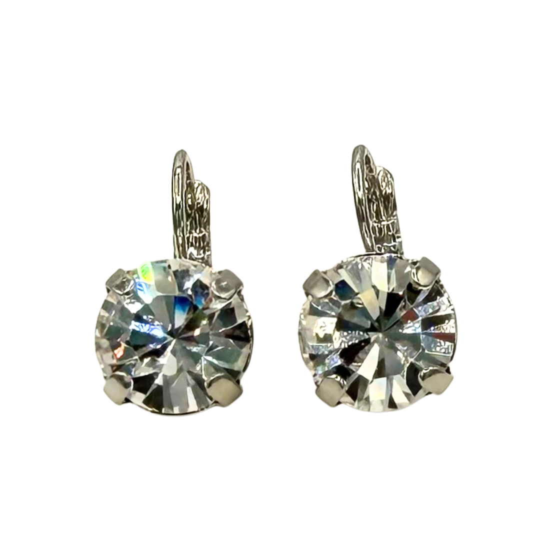 Mariana Earring Large Clear on Rhodium