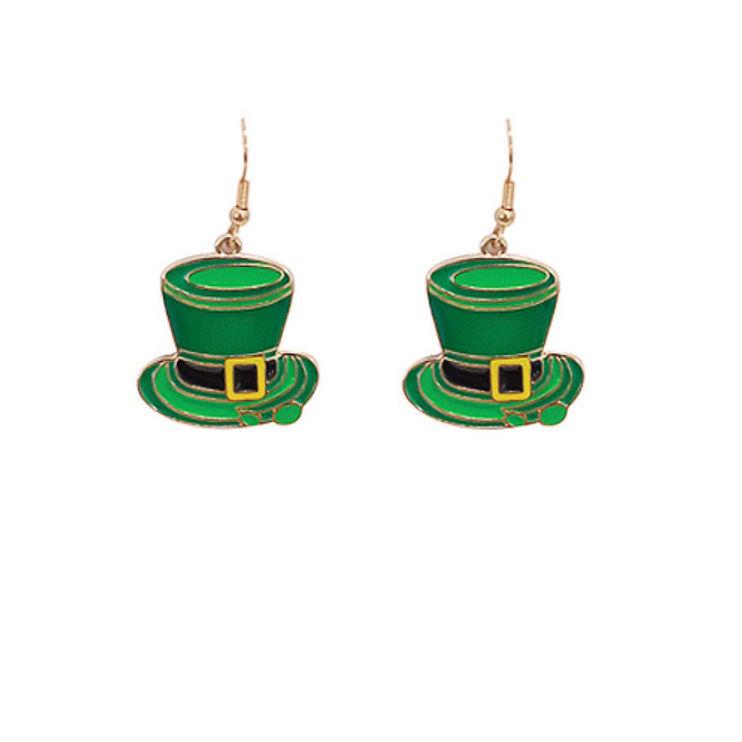 St. Patrick's Day Hat Earrings