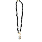 Faceted Spinel Beads With Single Baroque Pearl