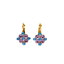 Mariana Diamond Shaped Cluster Earrings in Lavender Fields on Gold