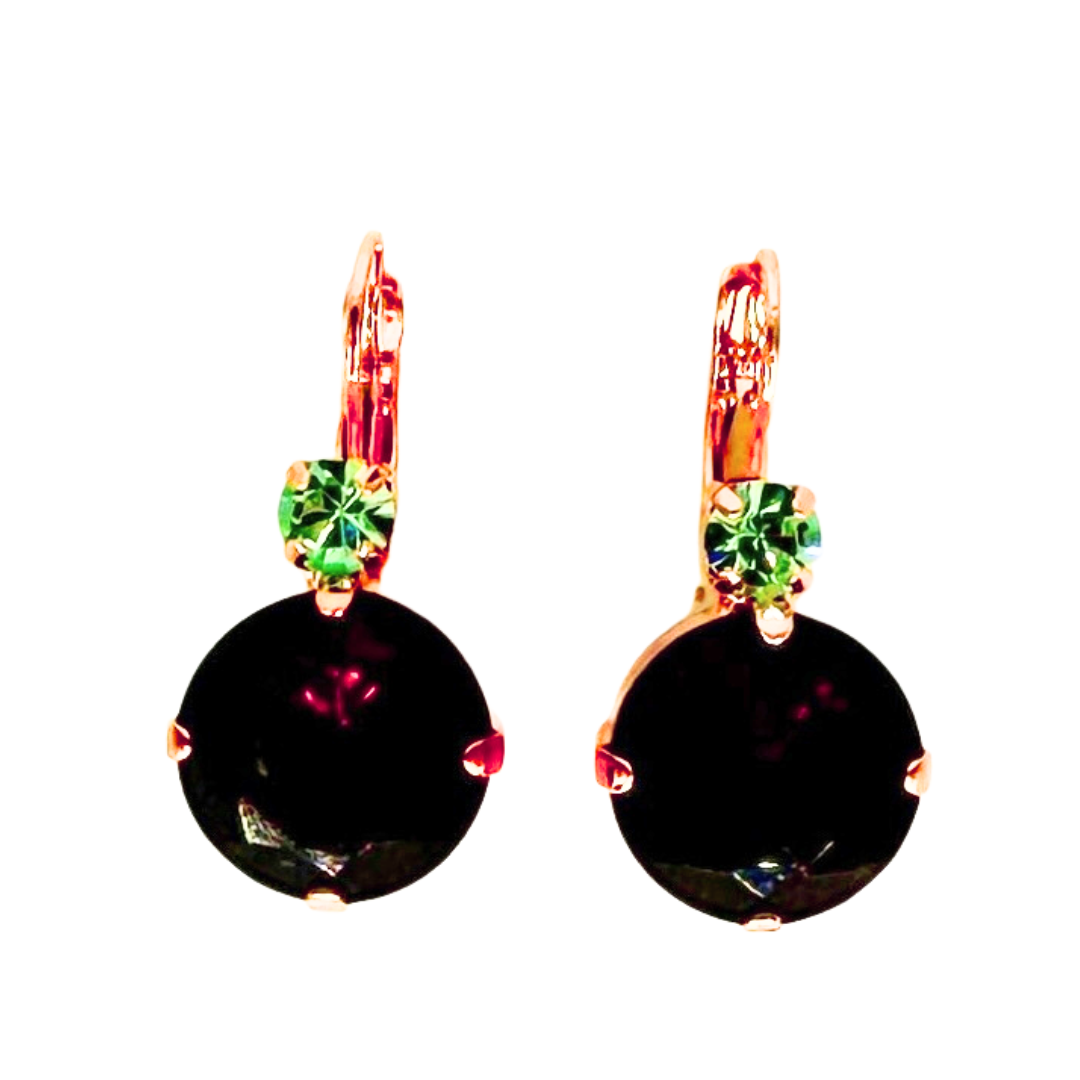 Mariana Large Earring Light Green Over Purple on Rose Gold Main image