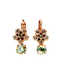 Mariana Cosmo Cluster Earring With Single Drop Amaretto on Rose Gold