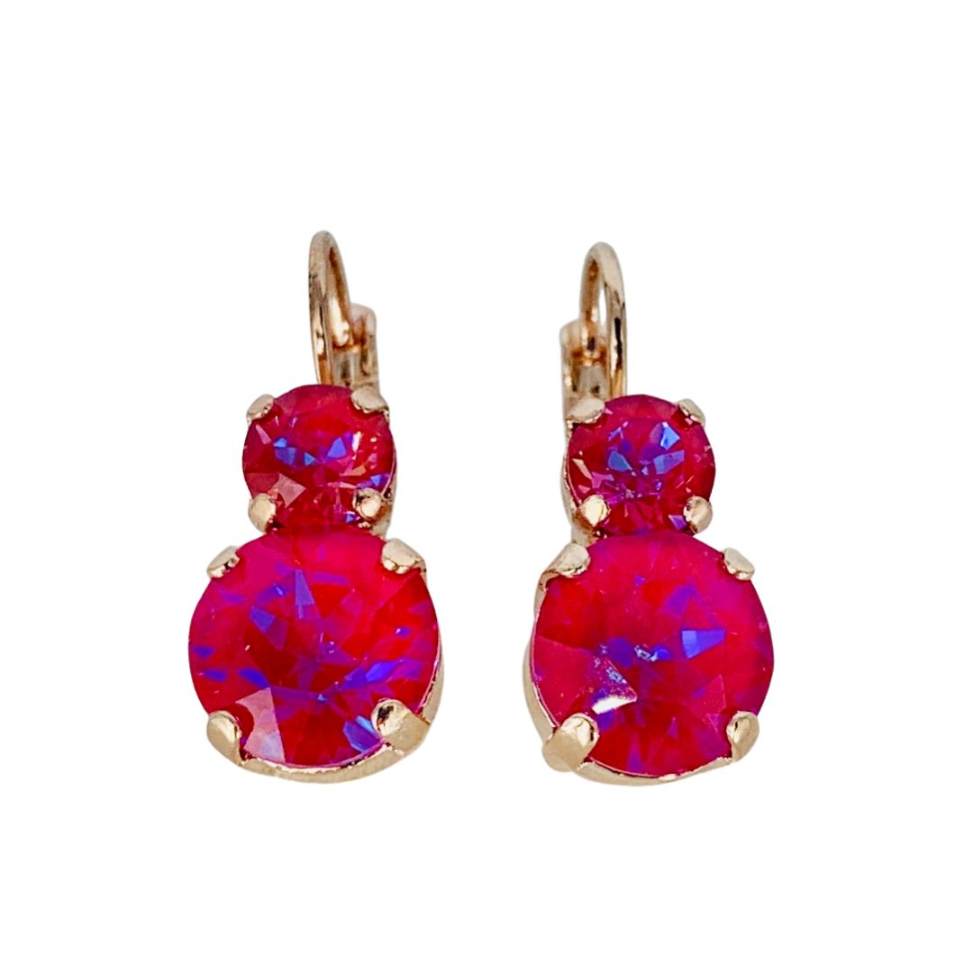 Mariana Double Drop Earrings in Sunkissed Blush on Rose Gold Main image