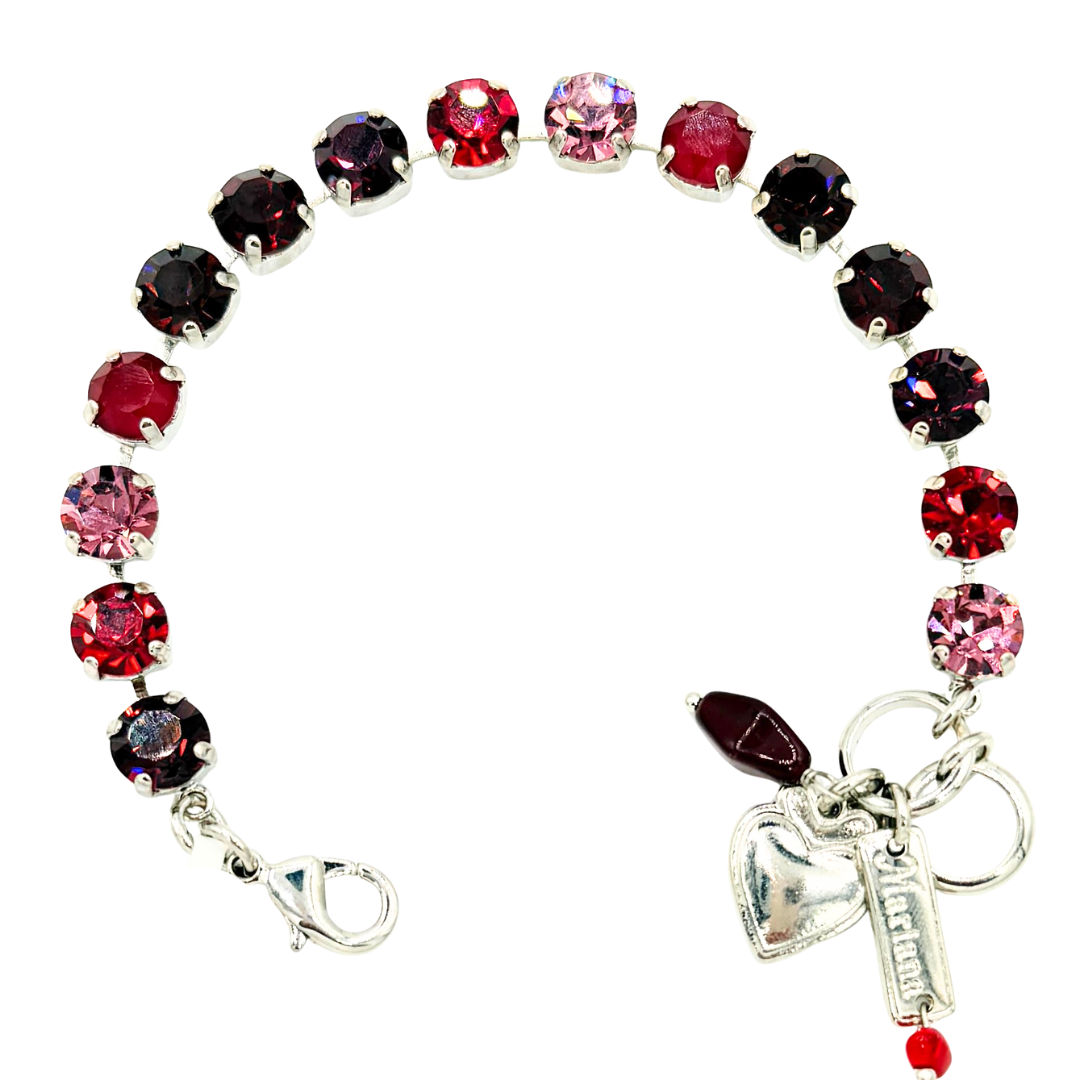 Mariana Medium Bracelet  Cranberry Crush on Rhodium