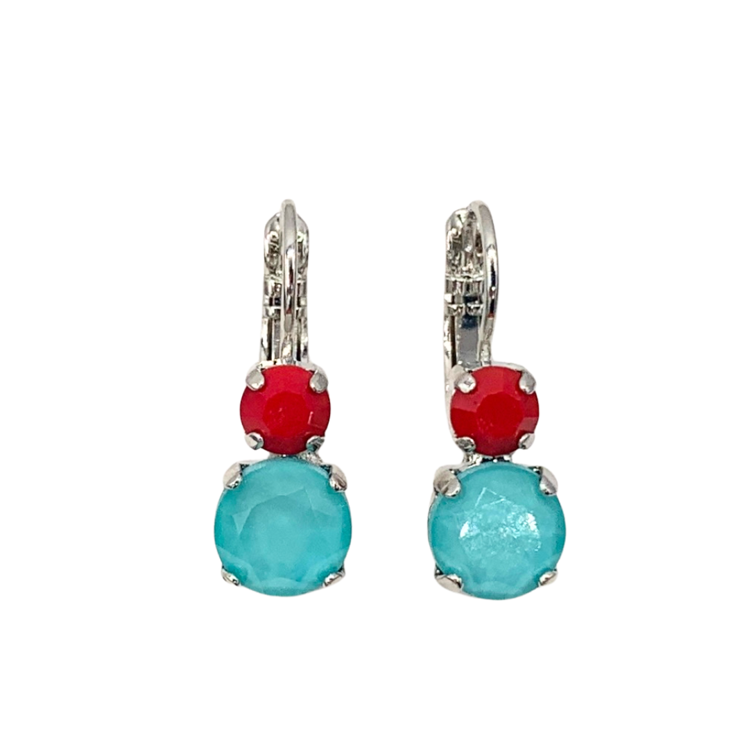 Mariana  Double Drop Earrings  Mineral Keep Current on Rhodium Main image