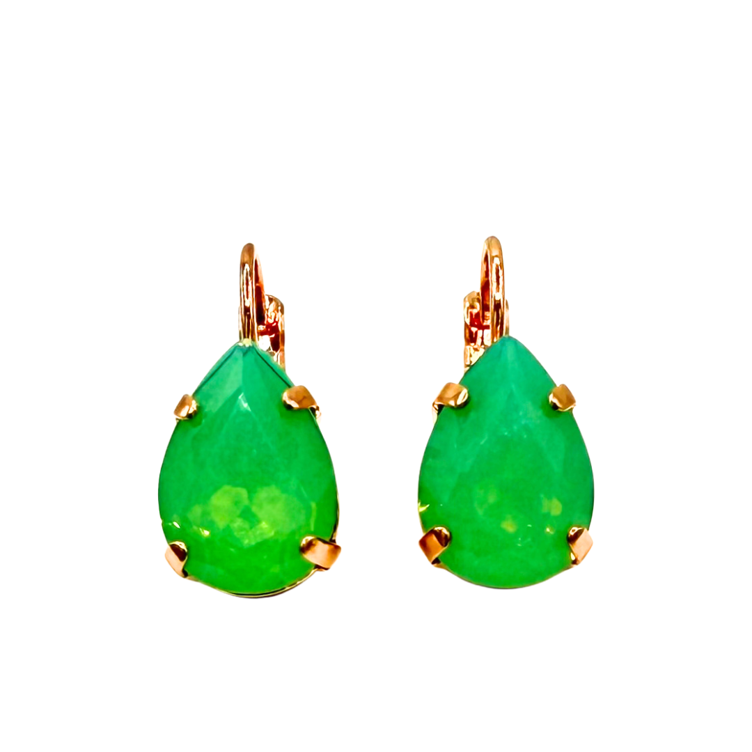 Mariana Earrings Teardrop  Seafoam Green  on Rose Gold Main image