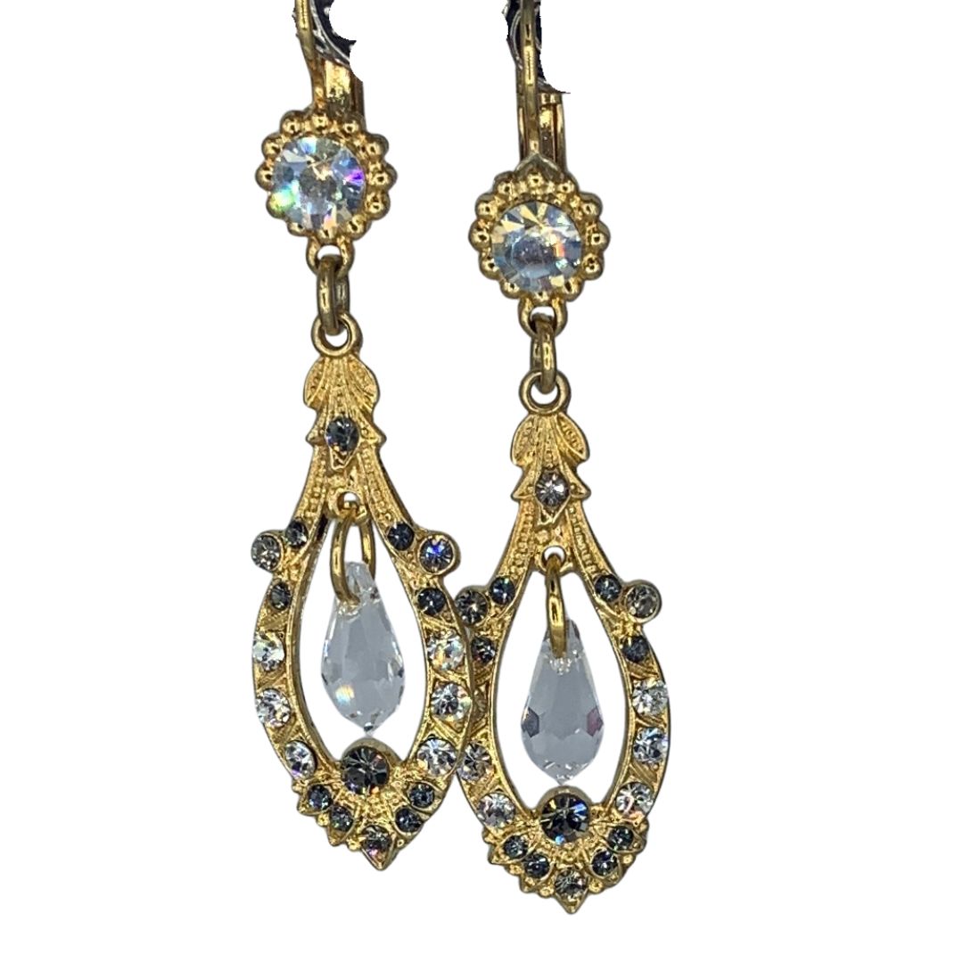 Mariana  Lavalier Earrings in Fresh Ice on Gold