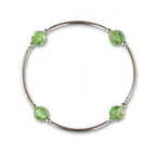 Birthstone Blessing Bracelet August on Sterling Silver