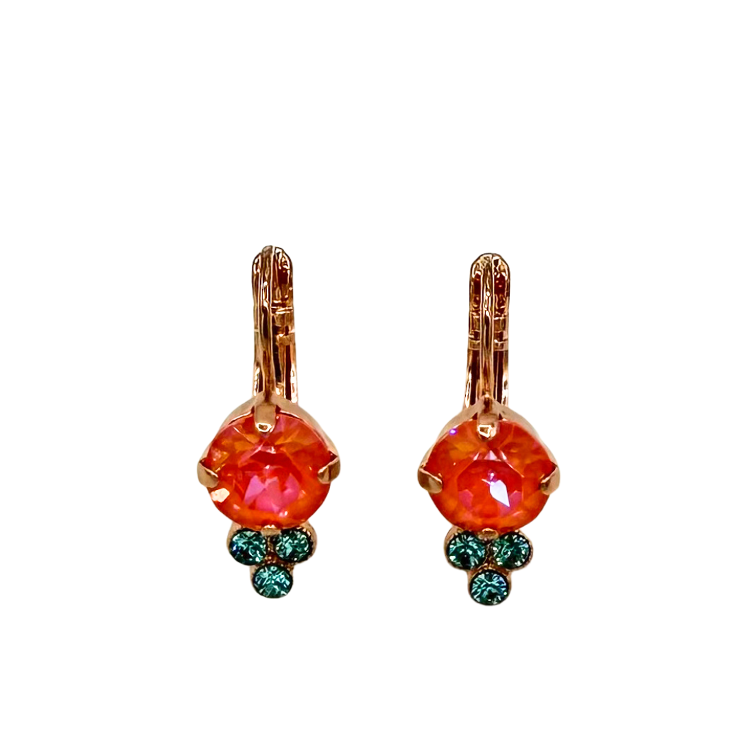 Mariana Earrings in Coral Cove on  Rose Gold