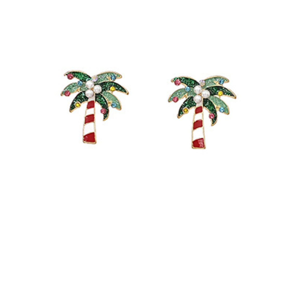 Christmas Palm Tree Earrings