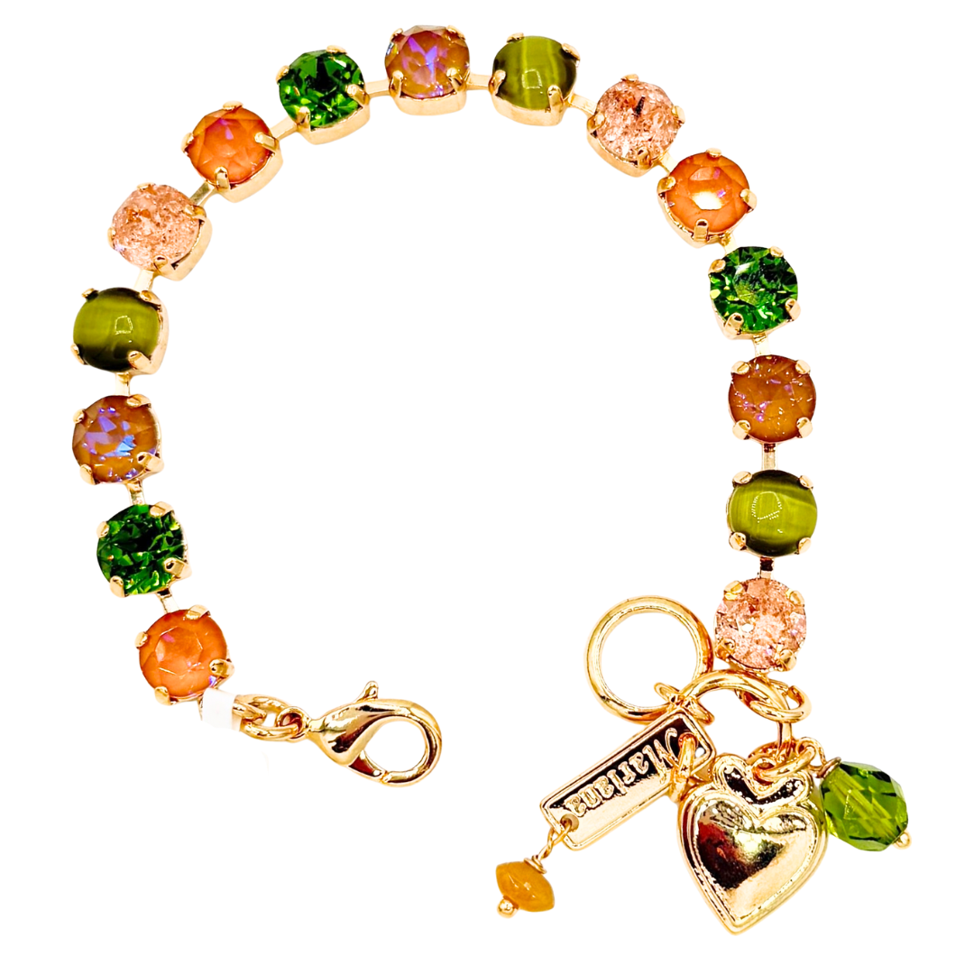 Mariana  Bracelet Plain Olive Garnish on Gold