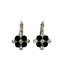 Mariana Diamond Shaped Cluster Earrings in Checkerboard on Rhodium