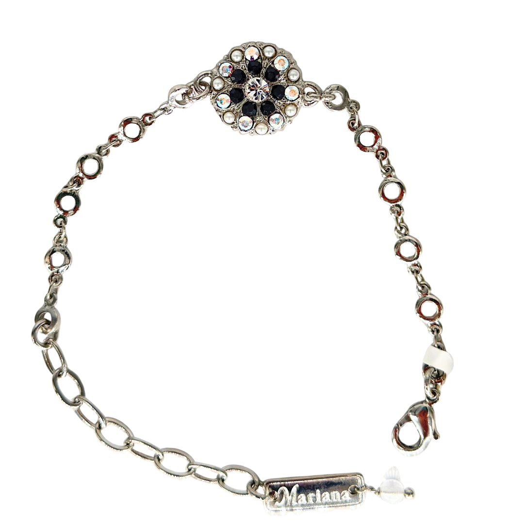 Mariana Guardian Angel Bracelet Obsidian Shores on Rhodium Main image