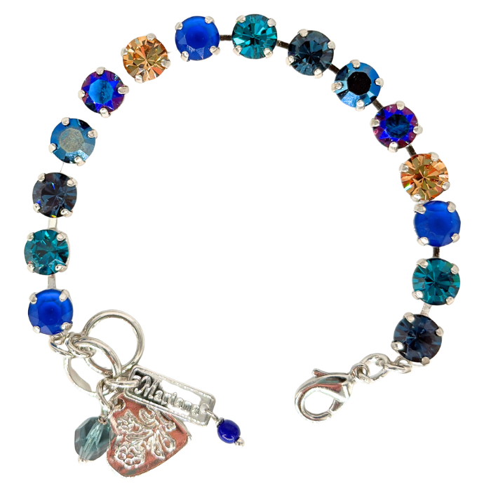 Mariana Plain Bracelet  Indigo Hour on Rhodium