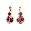 Mariana Double Drop Earrings in Flamingo on Gold
