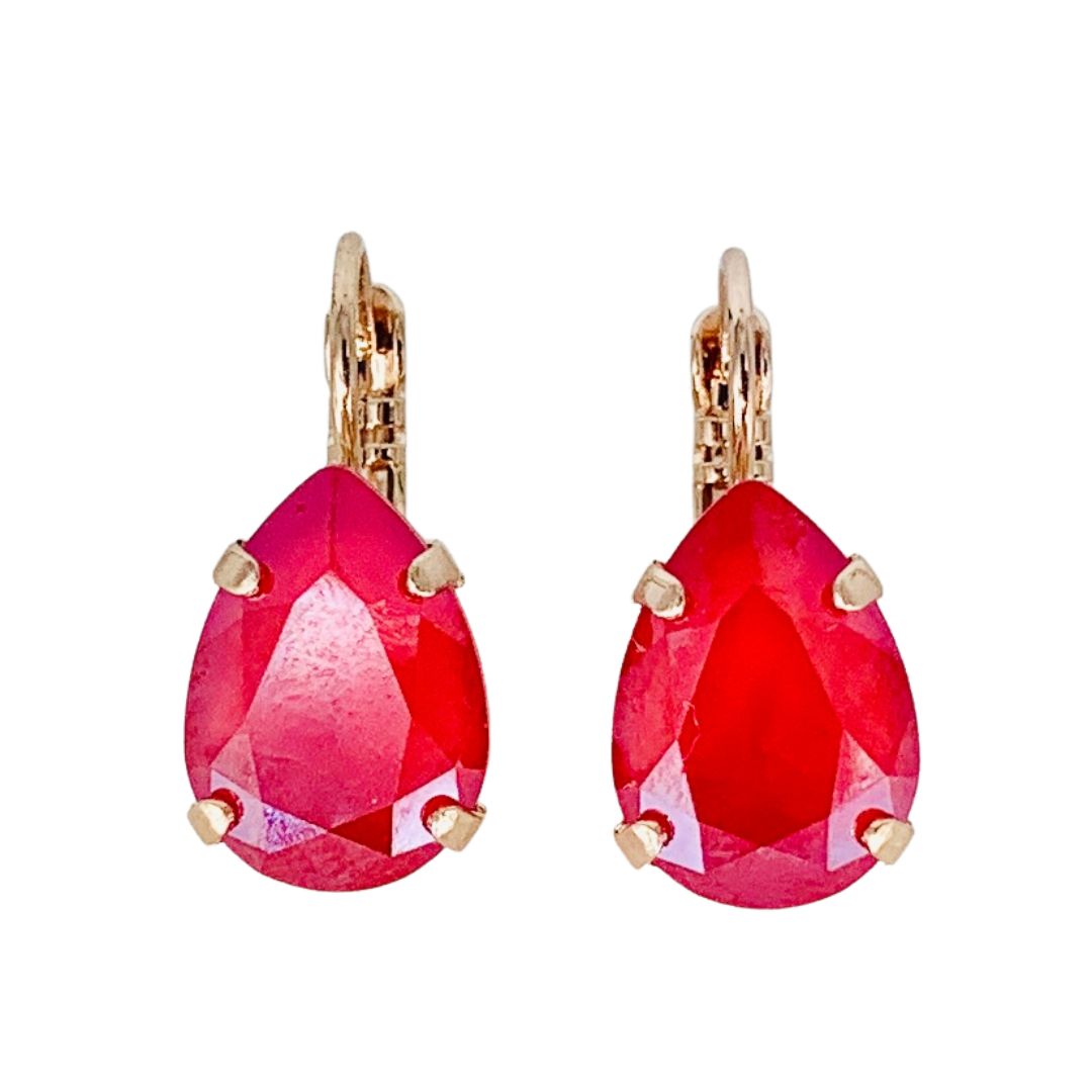 Mariana Earrings Teardrop Flame on Rose Gold Main image