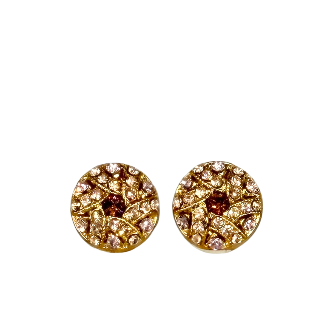 Mariana Swirl Earrings Amaretto on Gold POST