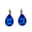 Mariana Earrings Teardrop Capri Blue on Rhodium