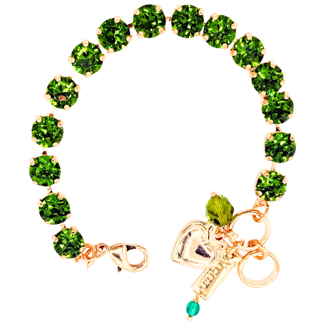 Mariana  Bracelet Plain Spring Green on Gold Main image