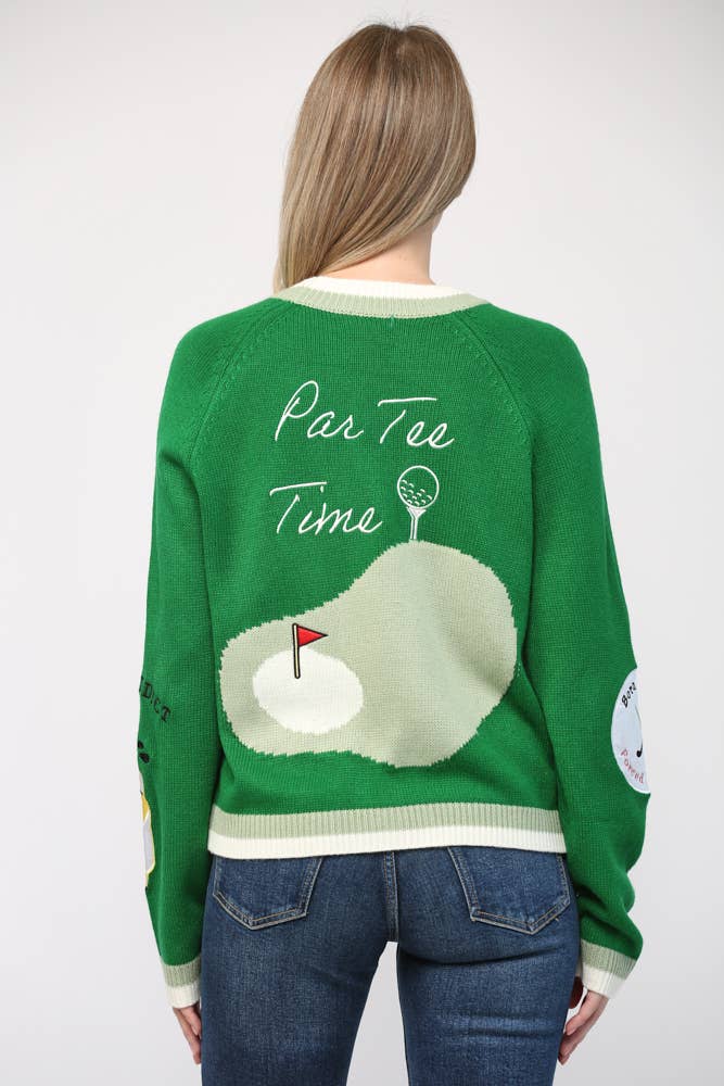 Par-Tee Time Golf Cardigan