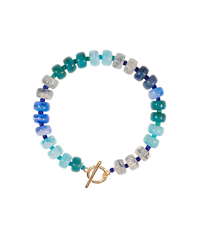 Ombre Turquoise Resin "Stone" Bracelet
