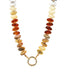 Amber Brown Acrylic Bauble Bead Statement Necklace
