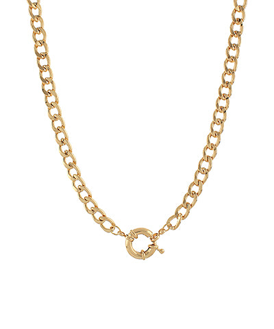 Chunky Chain Necklace Gold With Front Closure