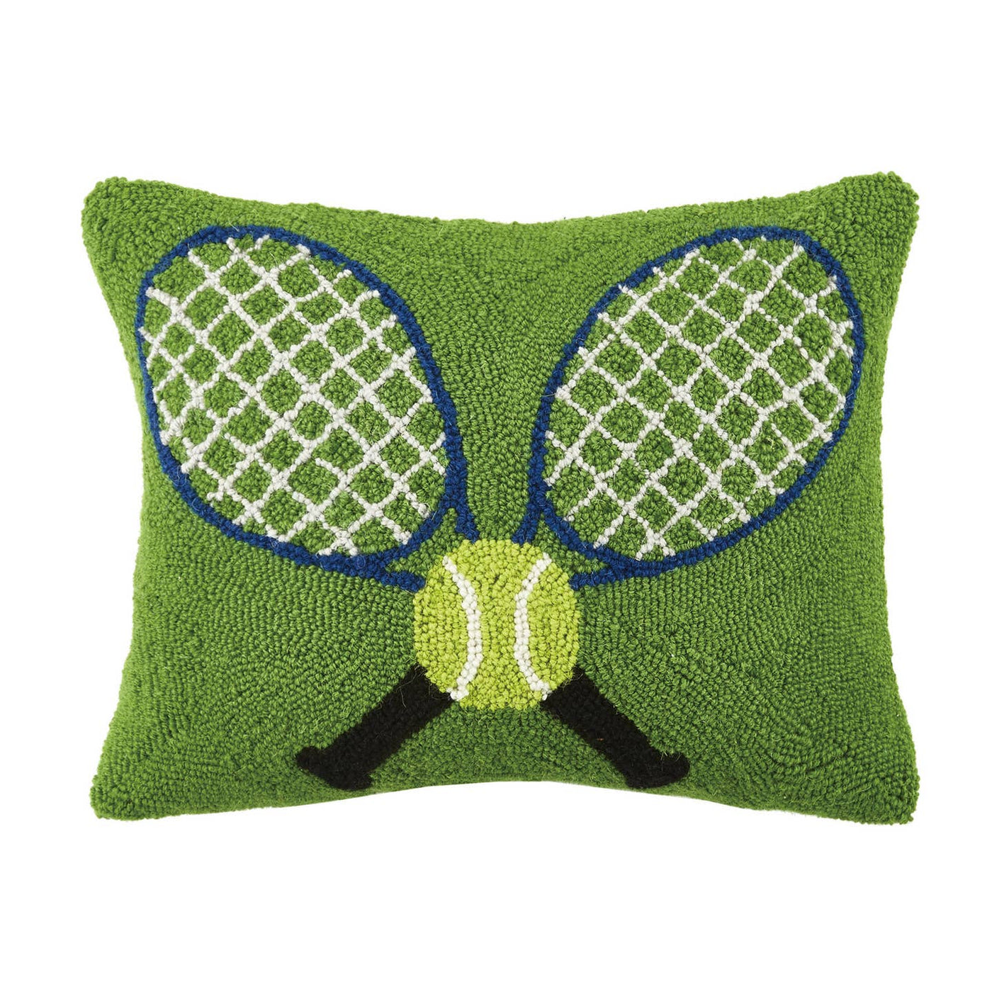 Tennis Racket Hooked Pillow