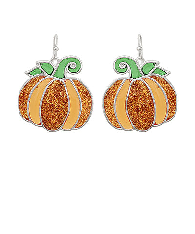 Enamel Pumpkin Earrings